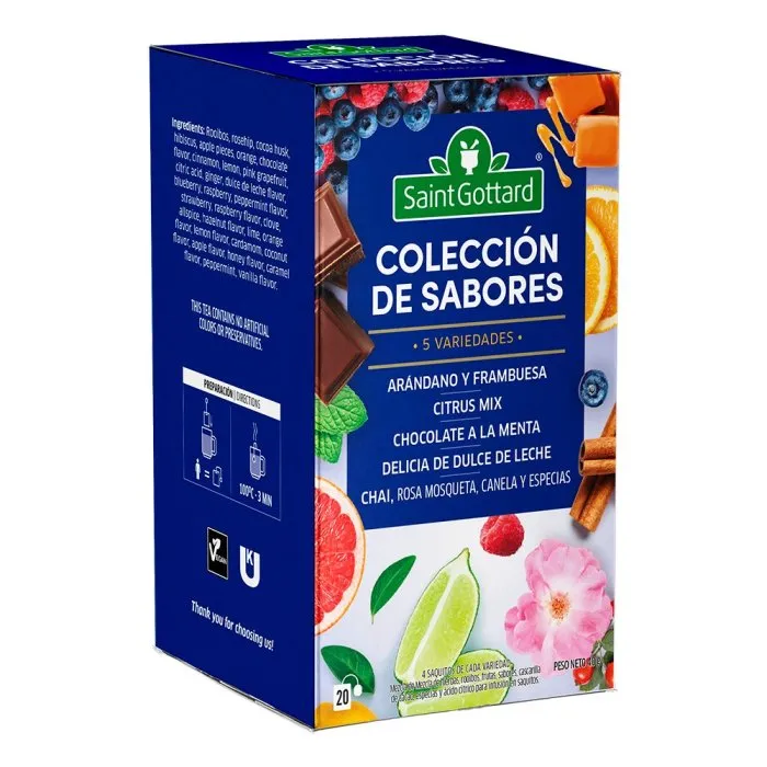 Saint Gottard té coleccion de sabores x20 saquitos