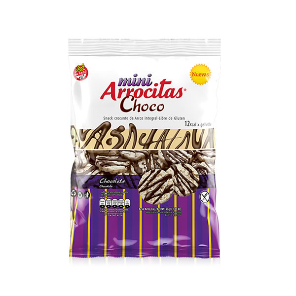 Mini arrocitas chocolate sin tacc 42g