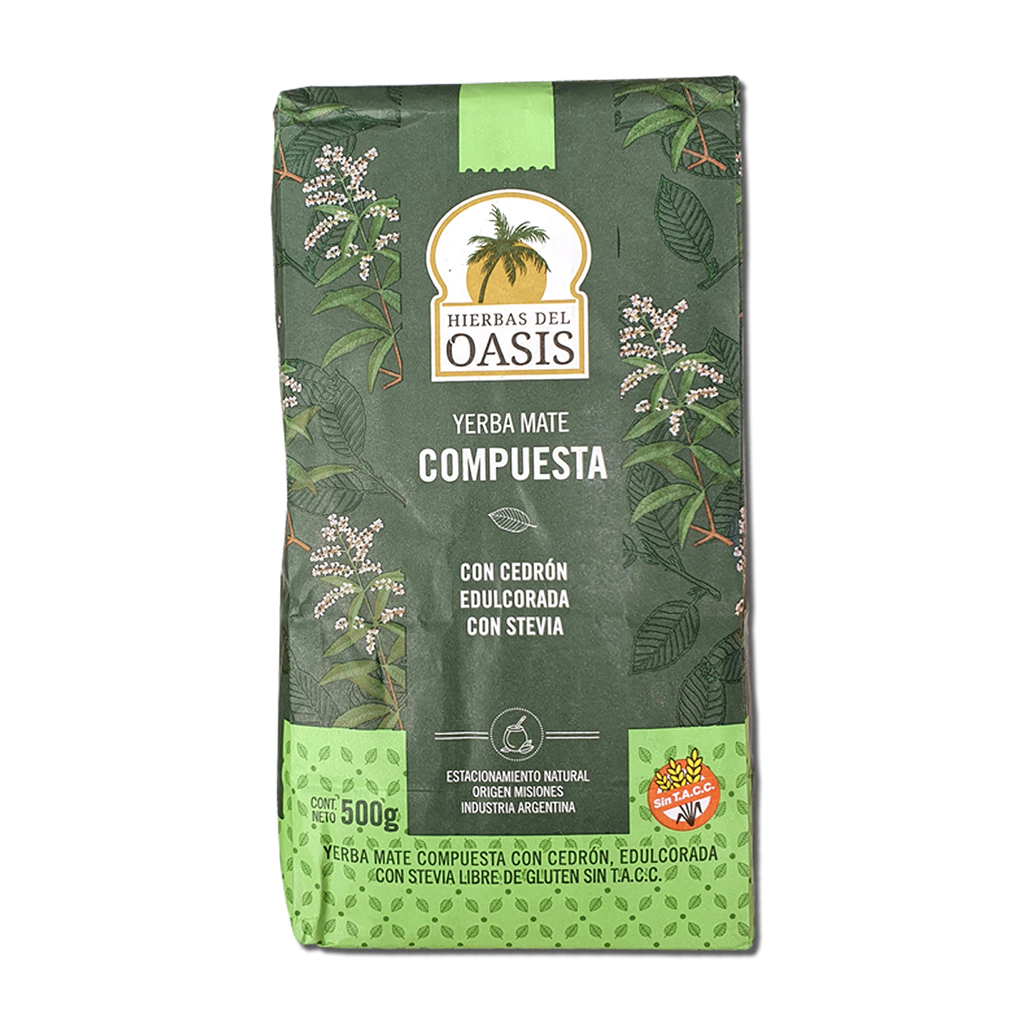 Oasis yerba mate con stevia sin TACC 500g