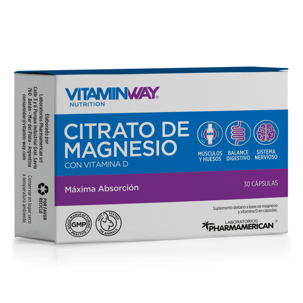VITAMINWAY - CITRATO DE MAGNESIO X 30 CÁPSULAS