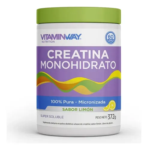CREATINA MONOHIDRATO SABOR LIMON - FRASCO X 372 G