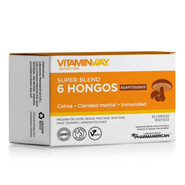 SUPER BLEND DE 6 HONGOS X 60 CAPS