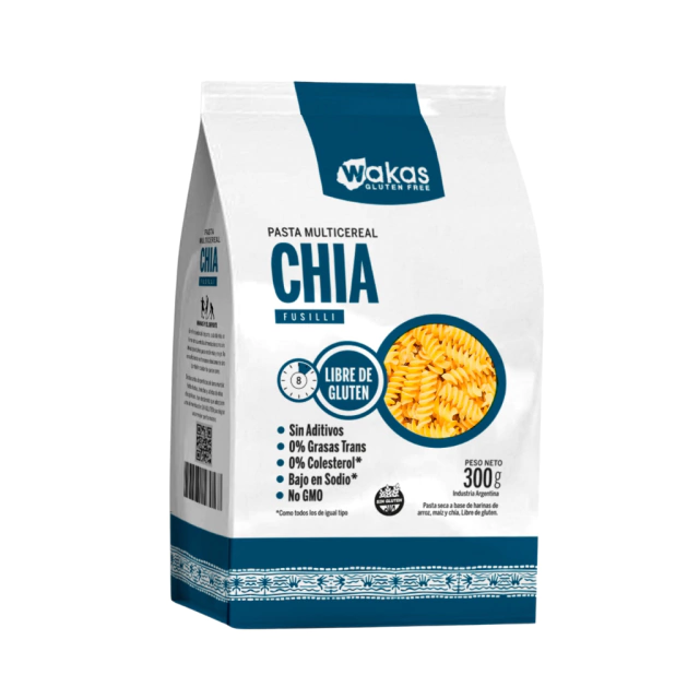 Wakas pasta multi cereal sin tacc chia