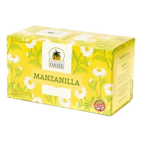 Oasis infusiones x 25 Manzanilla (Digestiva, relajante y antiespasmódica)