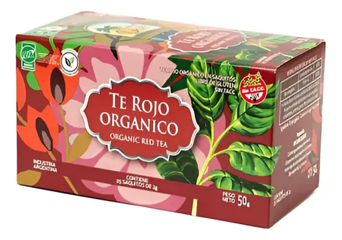 Oasis infusiones x 25 Té Rojo Orgánico (Ayuda a regular el colesterol. Adelgazante natural)