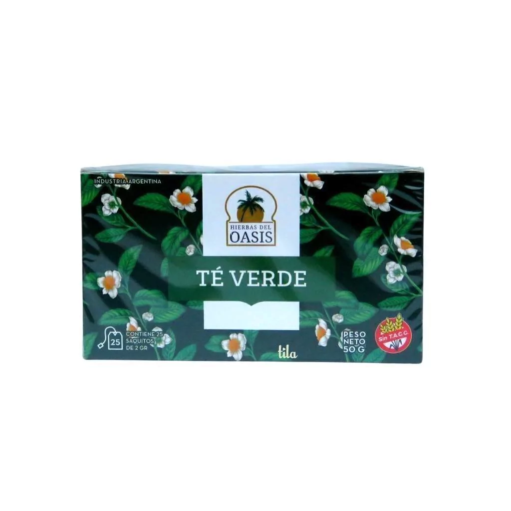 Oasis infusiones x 25 Té Verde (Antioxidante, regula el colesterol, adelgazante natural)