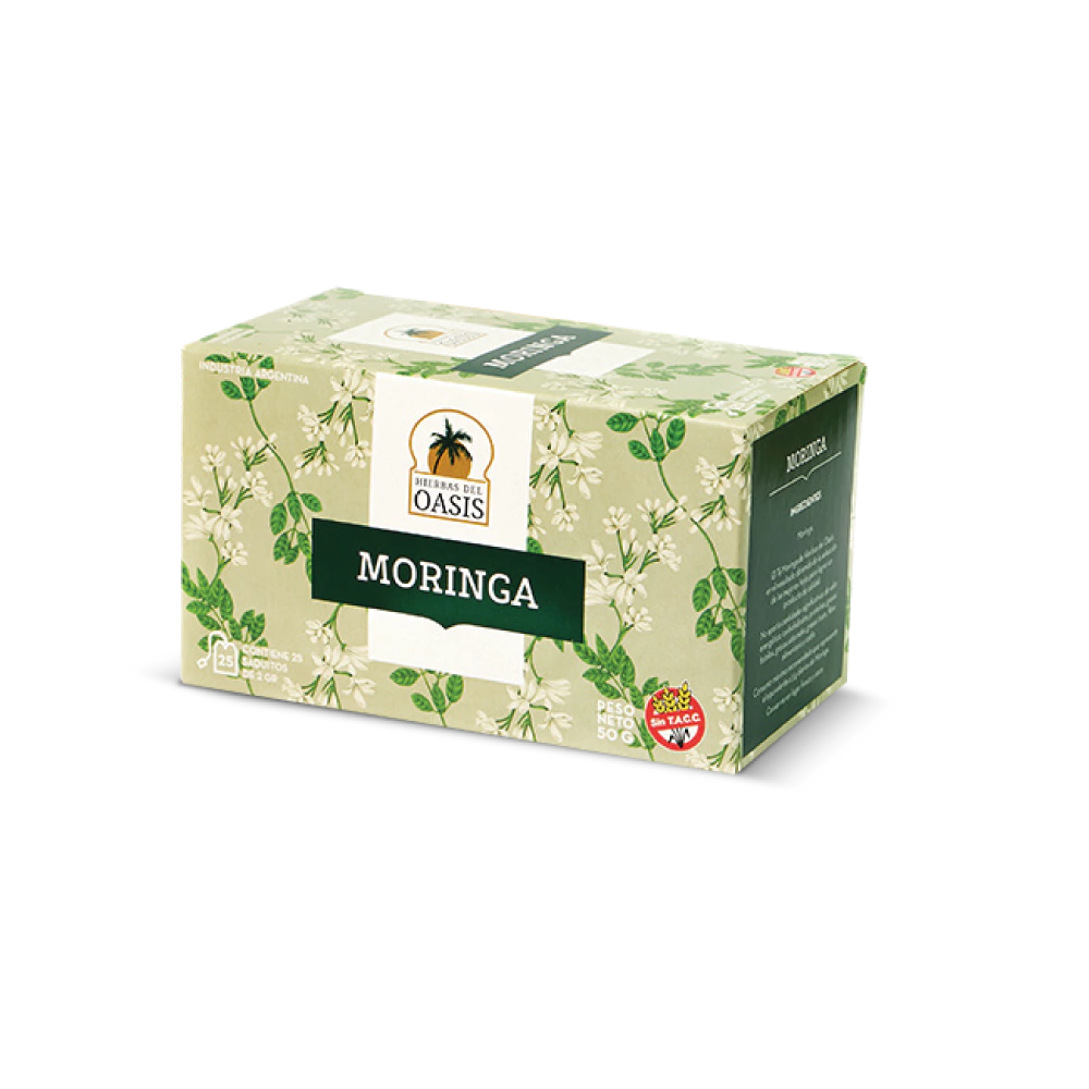 Oasis infusiones x 25 Té Moringa (Alto en hierro, aporta vitaminas E y B1. Ayuda a extraer energía de los alimentos)