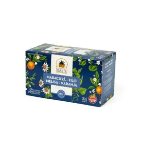Oasis infusiones x 25 Mezcla N°1 - Sedante (Maracuyá, tilo, melisa y naranja)