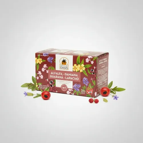 Oasis infusiones x 25 Mezcla N°7 - Estimulante Sexual (Guaraná, lapacho, damiana y alfalfa)