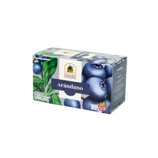 Oasis infusiones x 20 Té Arándanos (Té negro, arándanos deshidratados y sabor natural de arándanos)