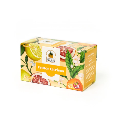 Oasis infusiones x 20 Té Frutos Amarillos (Té negro, cásc. de naranja, sabor natural de ananá, durazno y maracuyá)
