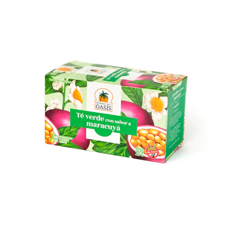 Oasis infusiones x 20 Té Verde con Maracuyá (Té verde y sabor natural a maracuyá)