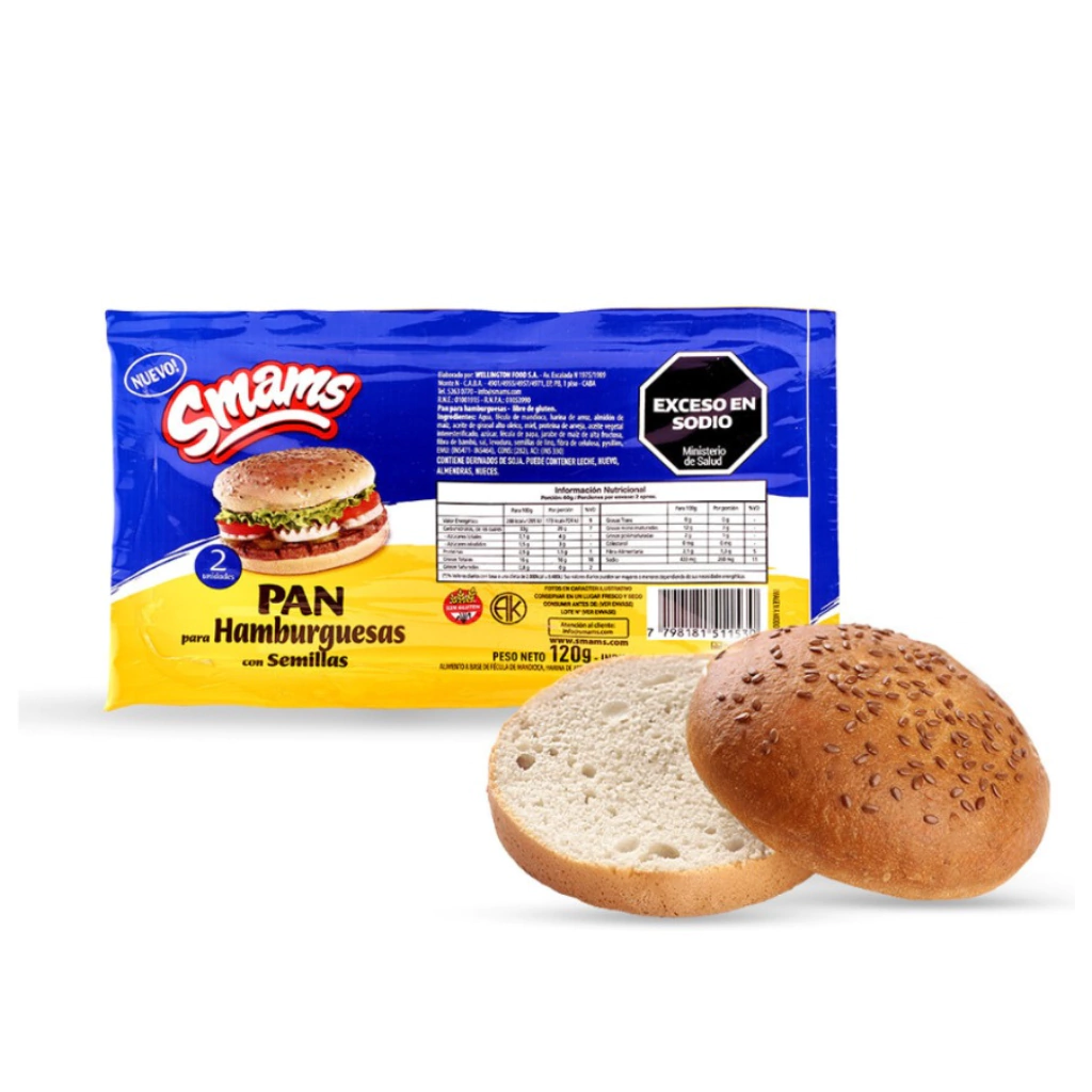 Smams pan de hamburguesa 120g