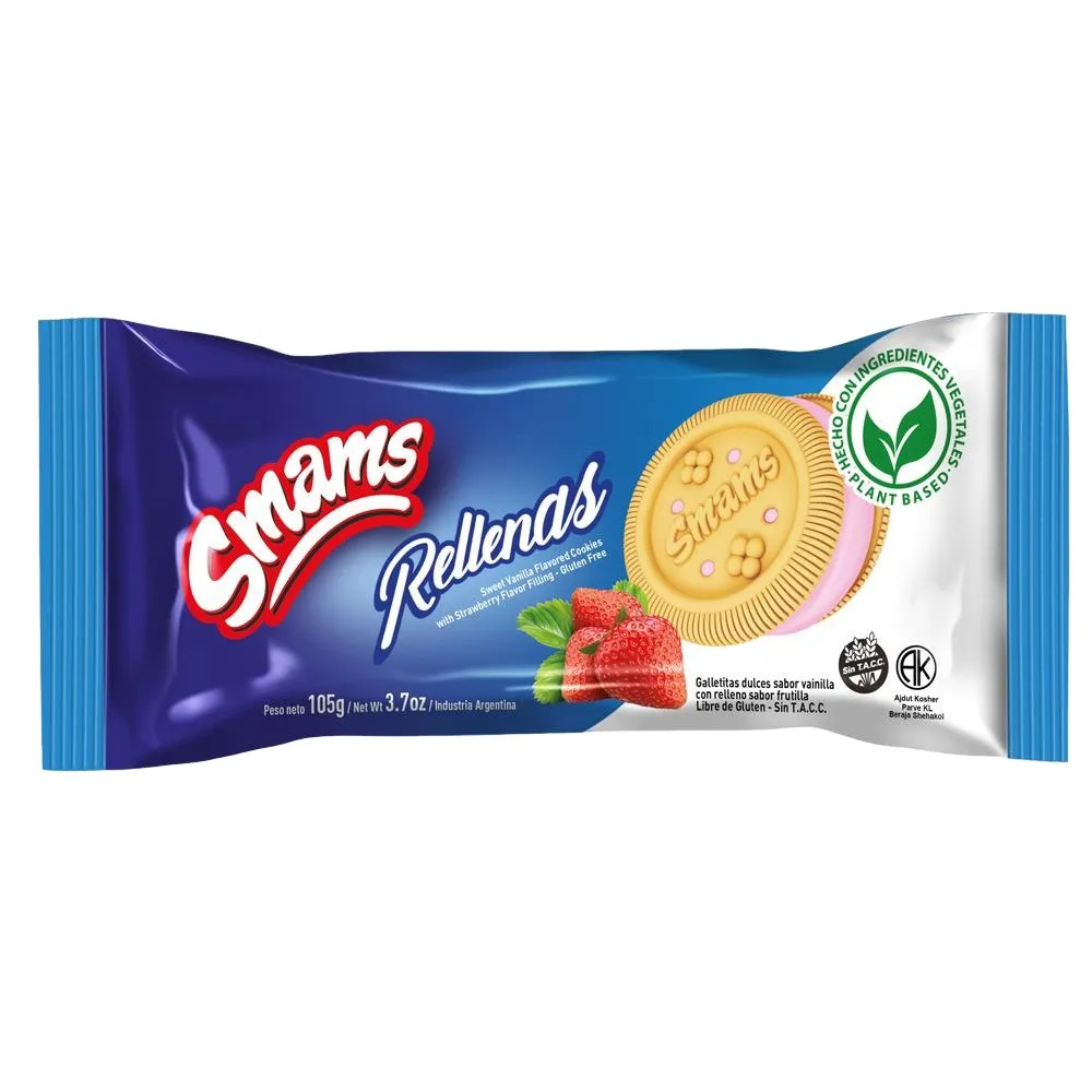 Smams galletitas rellenas frutilla 105g