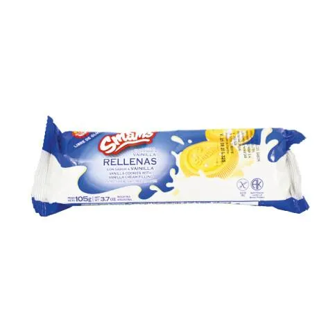 Smams galletitas rellenas vainilla con crema de limón 105g