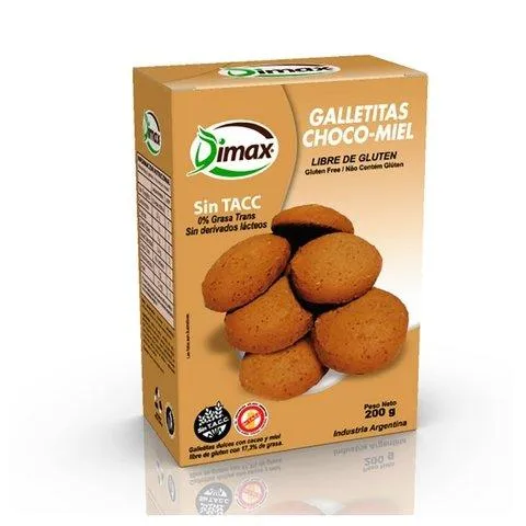 Dimax galletitas de chocolate y miel 200g