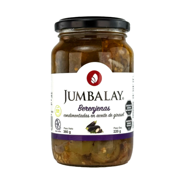 Jumbalay berenjena condimentadas en aceite 360g