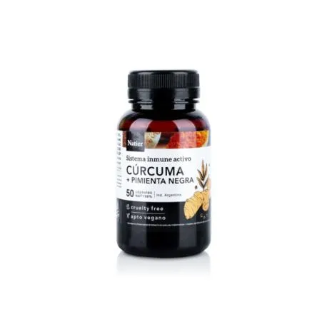 NATIER - PIMIENTA y CURCUMA x 50 CAP