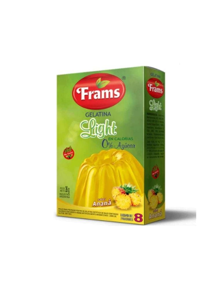 FRAMS Gelatina sin azucar anana sobres