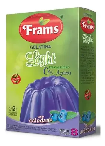 FRAMS Gelatina sin azucar arandano sobres