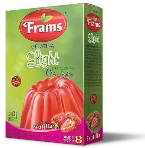 FRAMS Gelatina sin azucar cereza sobres