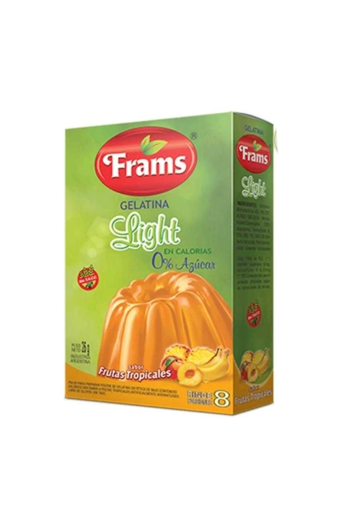 FRAMS Gelatina sin azucar frutos tropicales sobres