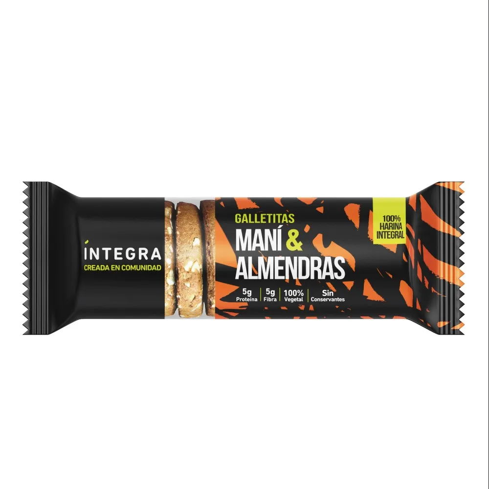 Integra galletitas de mani y almendras 200g