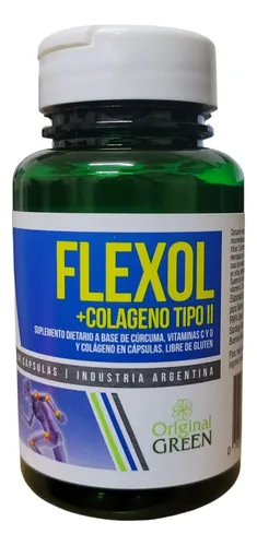 Original Green flexol + colageno tipo 2 X 60 caps