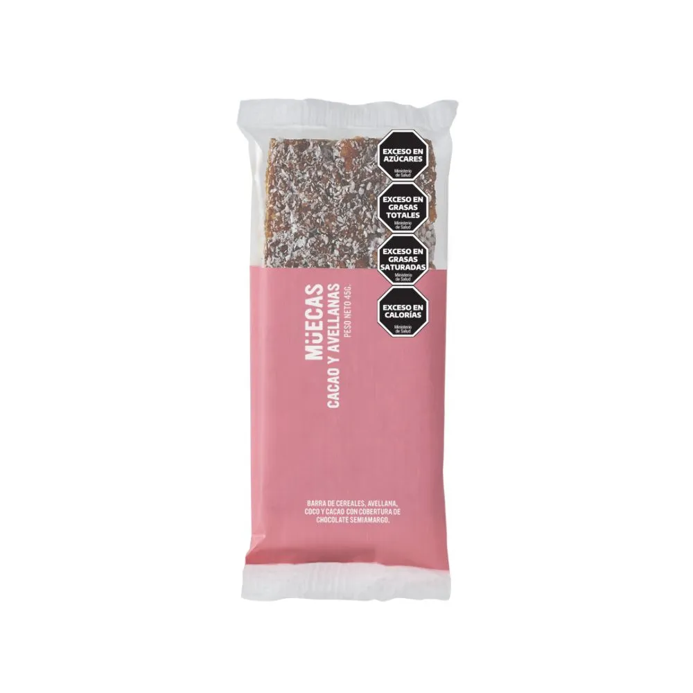 Muecas barritas cacao y avellanas