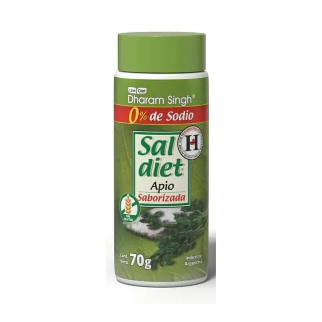 Dharam Singh sal dietética 0% sodio sabor apio 70g