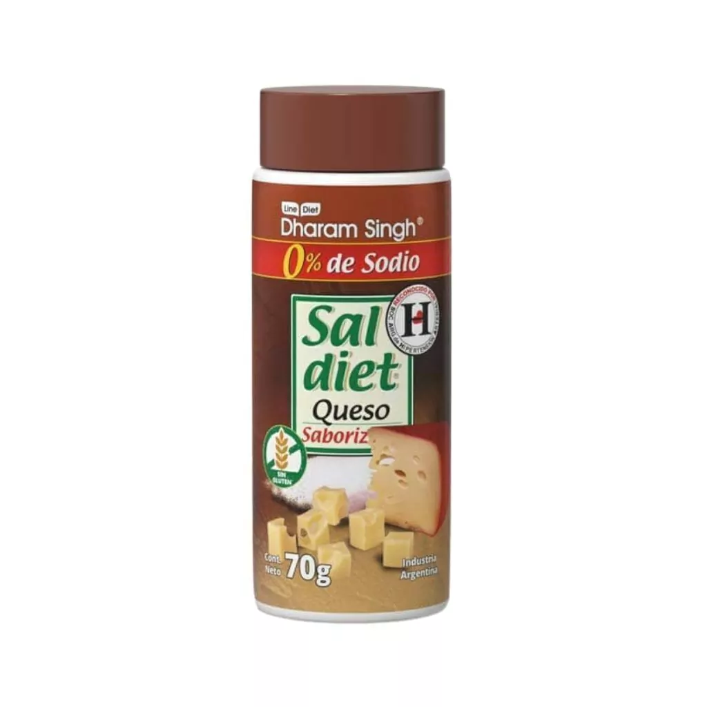 Dharam Singh sal dietética 0% sodio sabor queso 70g