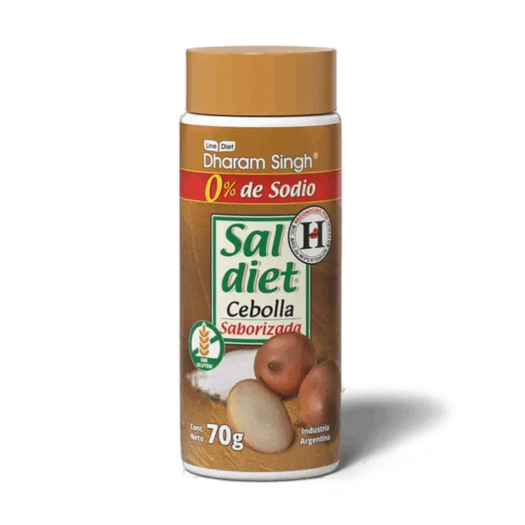 Dharam Singh sal dietética 0% sodio sabor cebolla 70g