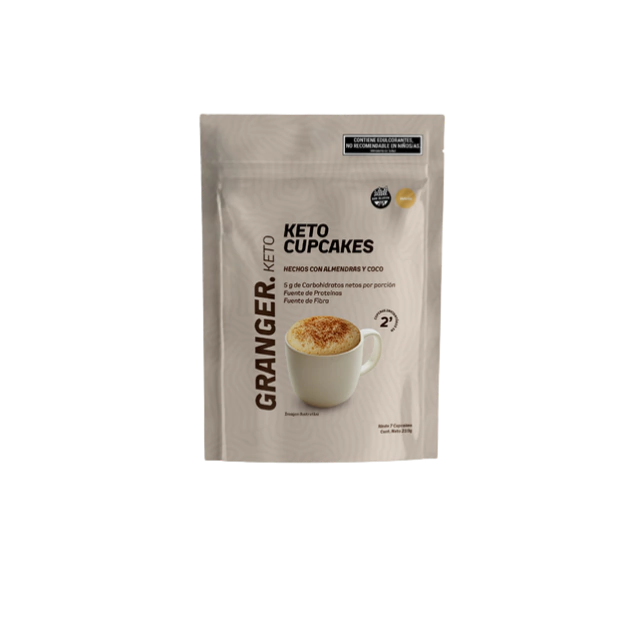 Granger premezcla de cupcake KETO, almendras y coco sabor vainilla 210g