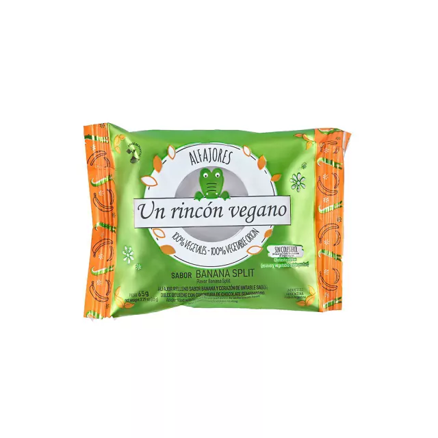 Rincón Vegano alfajor vegano de banana split