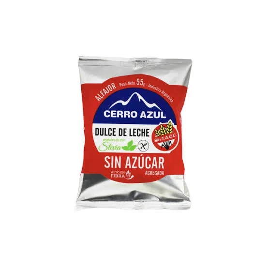 Cerro azul alfajor de dulce de leche ZERO