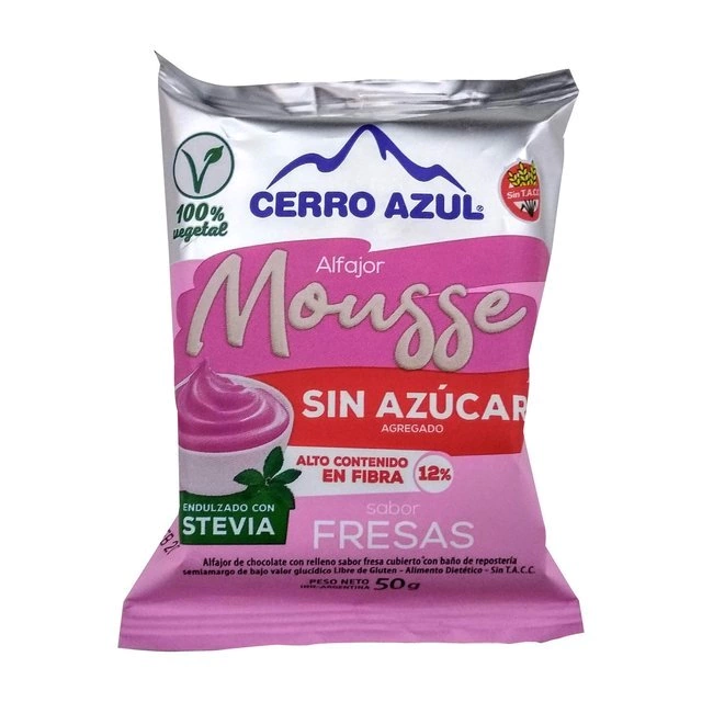 Cerro azul mousse de frutilla ZERO