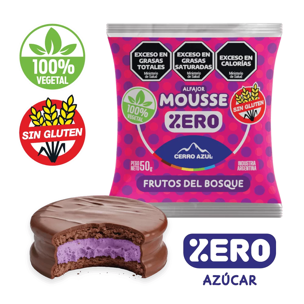 Cerro azul mousse de frutos del bosque ZERO